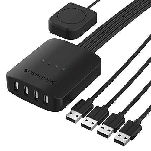 SABRENT 4-Device USB 2.0 Sharing Switch USB-USS4 Manual Switch 120V 10W
