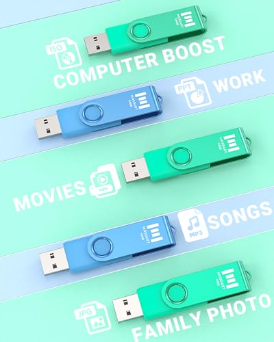 MOSDART 64GB USB 2.0 Flash Drive UD129-Colorful-64GB-2Pack