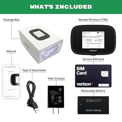 EVDO-LINK MiFi 7730L Mobile Hotspot | 4G LTE | Dual-Band Wi-Fi | Data Transfer Rate 450 Mbps | 8 Hours Usage | RouterOS | 30-Day Warranty