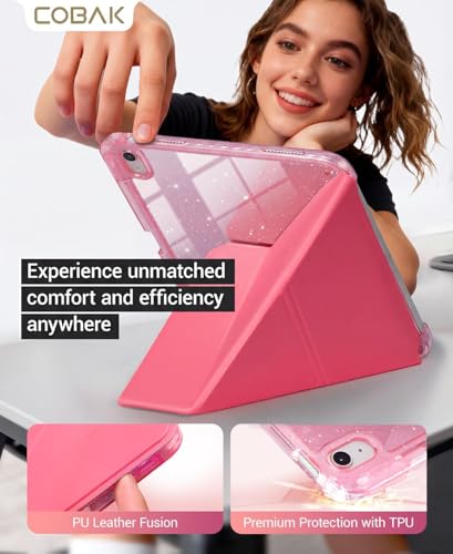 CoBak 11 Inch Case for iPad (A16) 11th Generation 2025, iPad 10th Generation 10.9 Inch 2022 - Hybrid PU Leather and TPU Shell