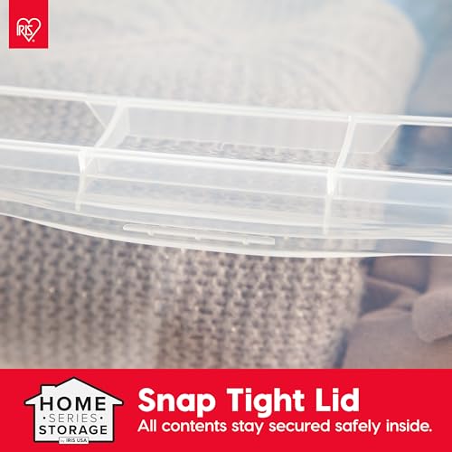 IRIS USA 20 Pack Storage Box 6 Quart Rectangular BPA-Free Plastic
