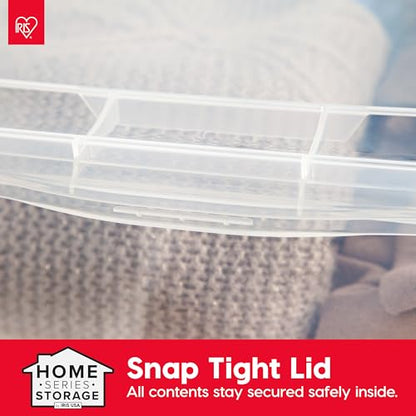 IRIS USA 20 Pack Storage Box 6 Quart Rectangular BPA-Free Plastic