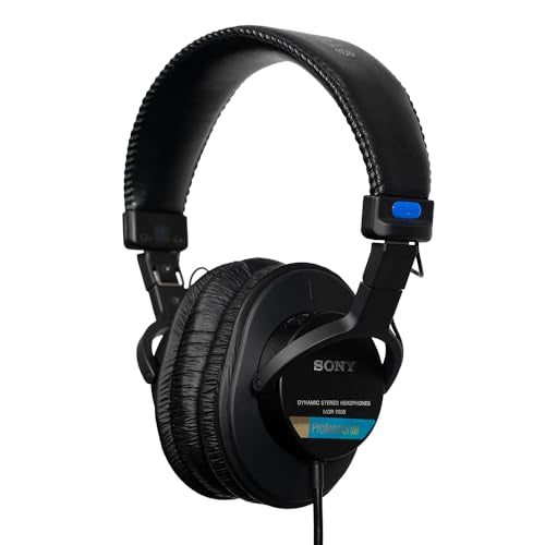 Sony 40mm MDR7506 Over-Ear Headphones 20Hz-20kHz Wired Studio Headphones