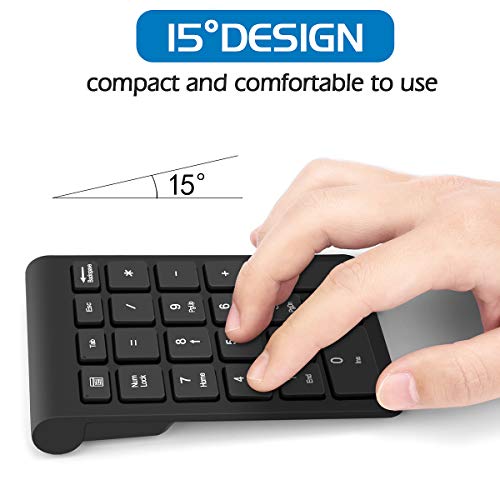 Foloda 22K-W-Numeric-Keypad H-107 Wireless Number Pad USB-A Compatible Devices