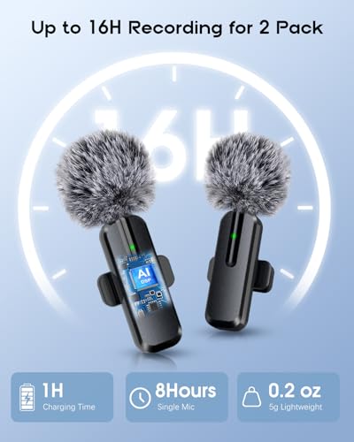 ZOPPLM Wireless Mini Microphone WM189 - Dual Lavalier | Universal Connectivity | 2.4 - 4.8 GHz