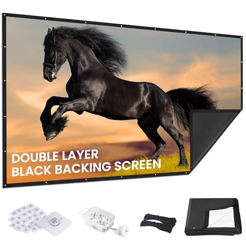 Iolieo 120 inch 16:9 Projector Screen Matte Polyester Wall Mount