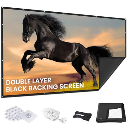 Iolieo 120 inch 16:9 Projector Screen Matte Polyester Wall Mount