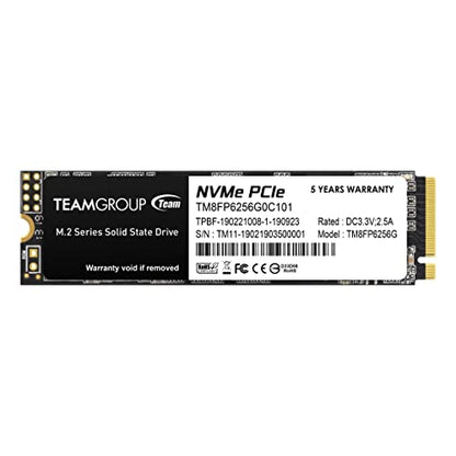 TEAMGROUP 256GB TM8FP6256G0C101 Internal SSD PCIe NVMe M.2 2280 Interface