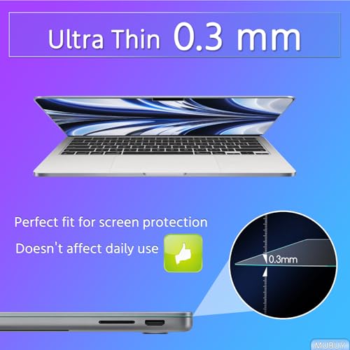 MUBUY-GOL 13.6 Inch MacBook Air Screen Protector (Models A3449/A3240/A3113/A2681) 9H Hardness