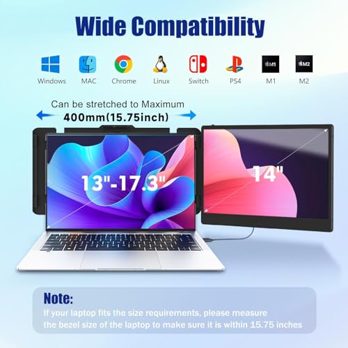 KEFEYA 14" S1 FHD 1080p 60Hz IPS LCD Monitor Extender