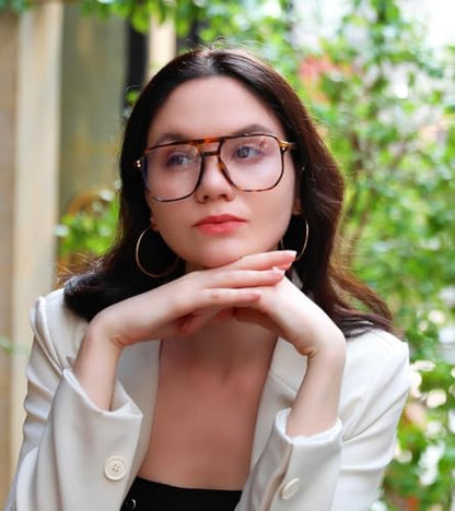FEISEDY 54MM B2866 Anti-Blue Light Glasses Square Frame