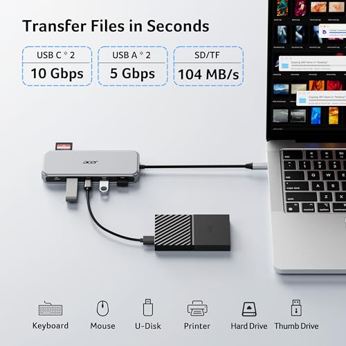 Acer 11 Port ODK5A0 8K DP 4K@60Hz USB Docking Station