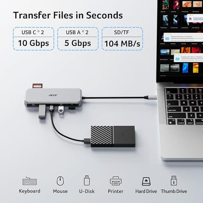 Acer 11 Port ODK5A0 8K DP 4K@60Hz USB Docking Station