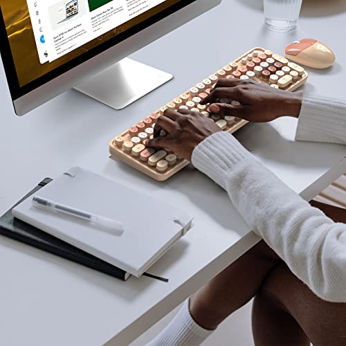 MOFII Wireless Keyboard Mouse Combo 2.4GHz Ergonomic QWERTY Full-Size USB for Windows