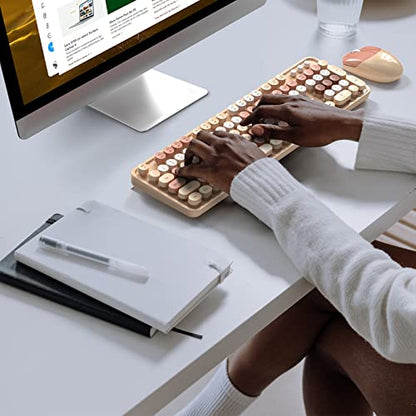 MOFII Wireless Keyboard Mouse Combo 2.4GHz Ergonomic QWERTY Full-Size USB for Windows