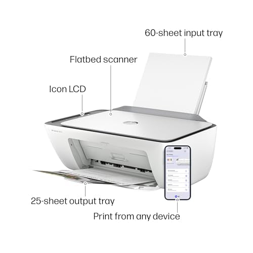 HP DeskJet 2855e Wireless All-in-One Printer Model 588S5A 4800x1200 dpi Color Inkjet