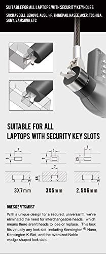Bolikeji Heavy Duty Anti-Theft Laptop Lock with 4-Digit Combination Cable Lock (2m)