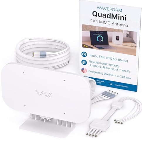 Waveform 4 dBi MIMO Antenna Model WF-QMIN-1 50 Ohms 25 Miles 1 Count