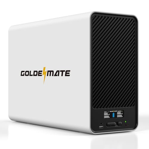 GOLDENMATE 1500VA/1200W Lithium UPS Battery Backup, 8 Outlets, Line Interactive