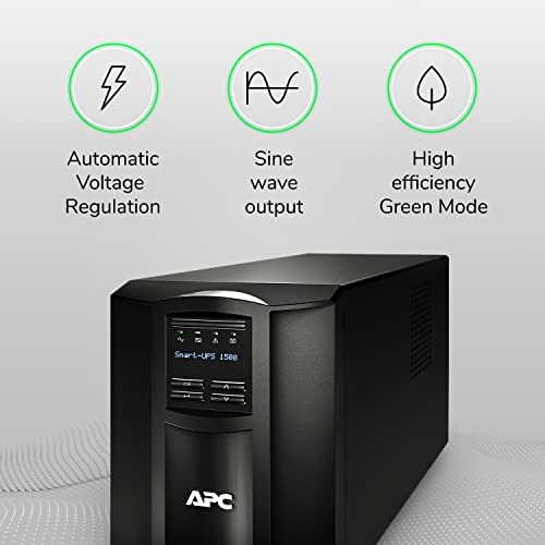 APC 1500VA SMT1500C 120V 1000W 50-60Hz Sinewave UPS Battery Backup