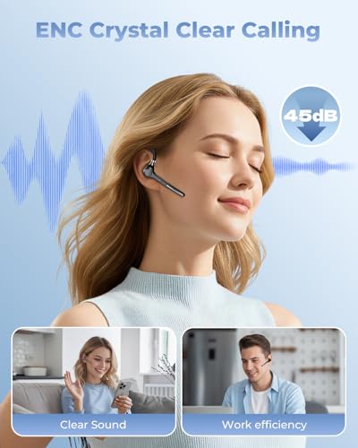 Ngsod In Ear G8 Bluetooth 5.4 Headset Active Noise Cancelling Wireless Earpiece