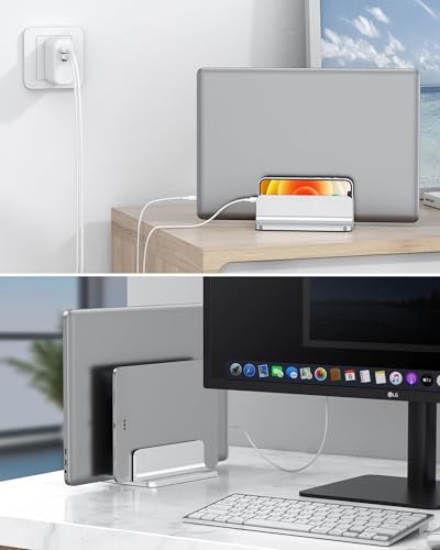 OMOTON Adjustable Vertical Laptop Stand 8541556542 Silver