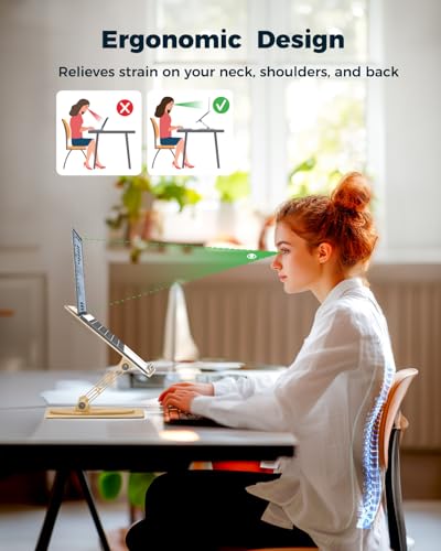 Aoviho 15.6 inch L6 Laptop Stand 360° Height Adjustable Tabletop Aluminum Stand