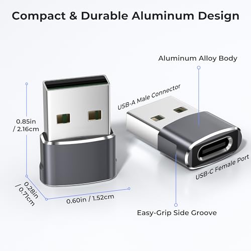 Basesailor USB-C Adapter, USB-A Male to Type-C Female, Model: USB-CF-AM