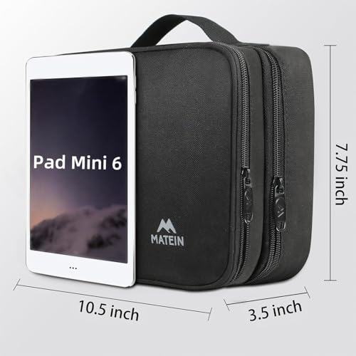 MATEIN Medium 1225BLK Waterproof Electronics Organizer Case