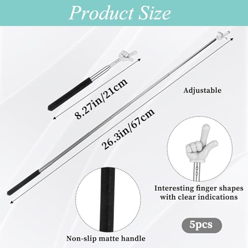 Kamwuld 5Pcs B0FCYQCZN7 Classroom Pointer Stick Teacher Supplies