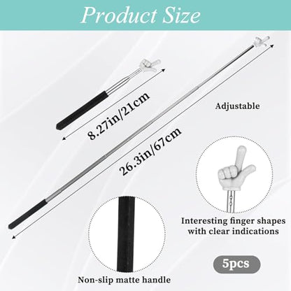 Kamwuld 5Pcs B0FCYQCZN7 Classroom Pointer Stick Teacher Supplies