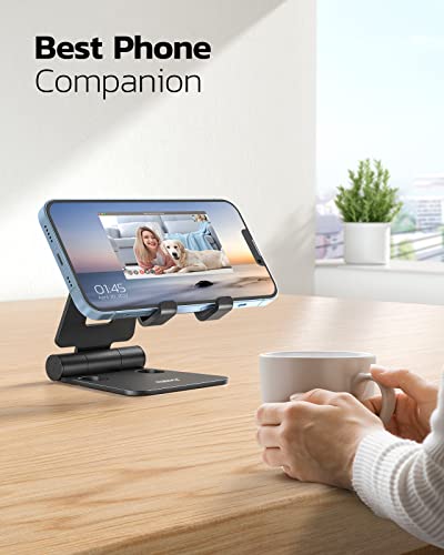 Nulaxy Foldable Cell Phone Stand A4 Adjustable Portable Compatible with 4-8 Inch Devices