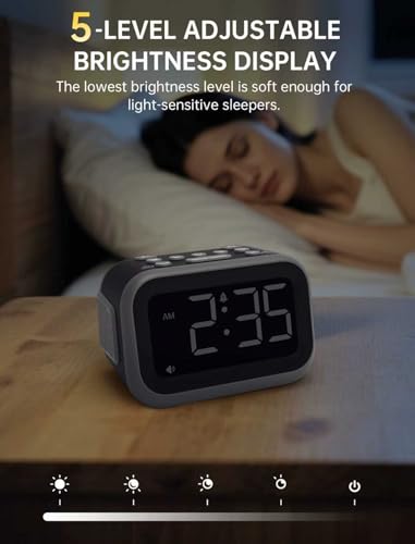 Acedeck Large L01 Digital Alarm Clock 115dB 4.2in LED Display Corded Electric
