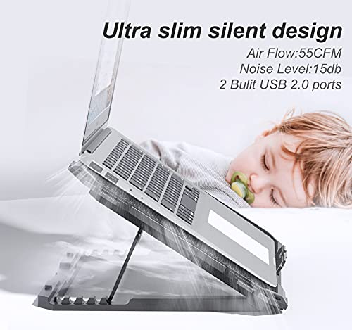 KYOLLY 17.3 Laptop Cooling Pad K20-3 Air Cooling 5 Fans ABS Blue