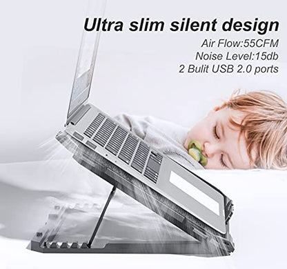 KYOLLY 17.3 Laptop Cooling Pad K20-3 Air Cooling 5 Fans ABS Blue