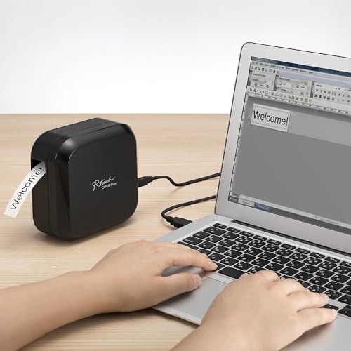 Brother P-touch CUBE Plus PT-P710BT Label Maker, Monochrome, 180 DPI Resolution