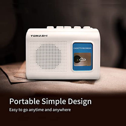 TOMASHI 4.57 x 3.54 x 1.38 inches F-119F-318F Mono Battery Powered Portable Cassette Recorder