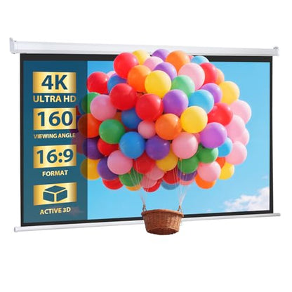 SUPER DEAL 100 inch SD0514 Manual Projection Screen 16:9 PVC Foldable