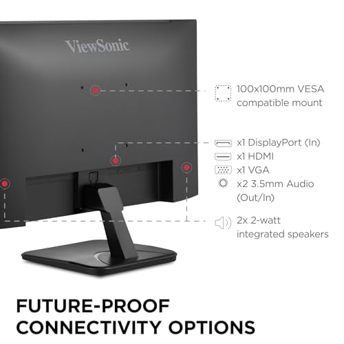 ViewSonic 24 Inch VA2456A-MHD FHD 1080p 120Hz IPS Monitor