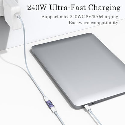 AuviPal 240W USB Type C Coupler 2-Port Adapter