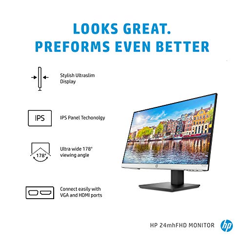 HP 23.8 Inch 1D0J9AA#ABA 1920 x 1080 75 Hz IPS LED Monitor