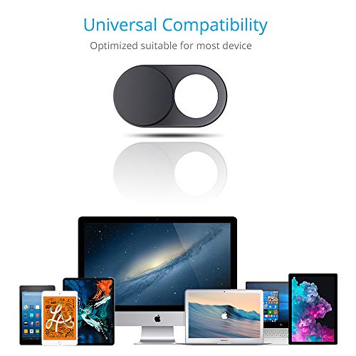 CloudValley 6-Pack WCC-6P Webcam Cover 720p HD USB Manual Focus Black