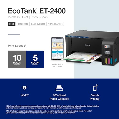 Epson EcoTank ET-2400 Inkjet All-in-One Printer C11CJ67201 5760 x 1440 dpi