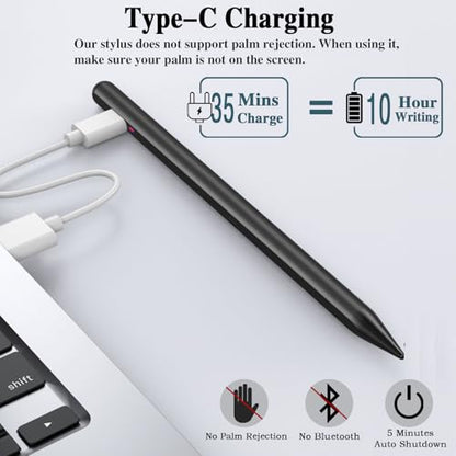 Luntak 6.5 inches Stylus Pen Model 11-A for Android and iOS Devices - Black