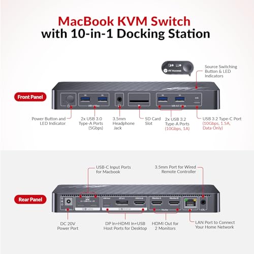AV Access 8.66" x 3.94" iDock M10 USB Docking Station with 16 Ports, 3 HDMI, 4K Resolution