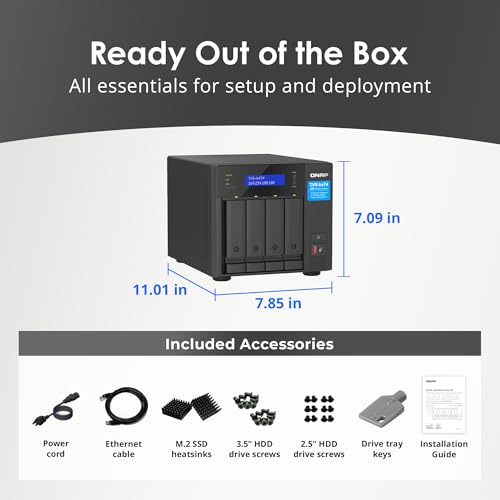 QNAP Intel Pentium Gold 2-Core 8GB Desktop NAS Diskless