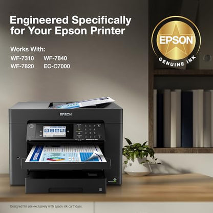 Epson 812 T812XL-BCS High Capacity Ink Cartridge Combo, Black and Color - Compatible with WF-7310, WF-7820, WF-7840, EC-C7000