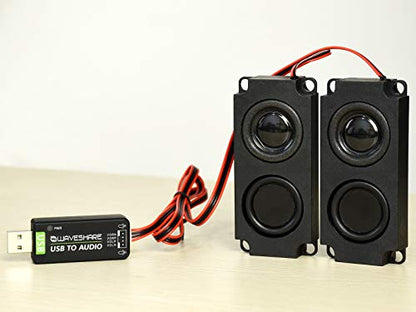 Wonrabai USB Sound Card WAVESHARE USB Sound Card 48kHz Stereo USB Audio Adapter