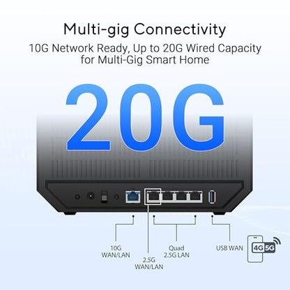 ASUS RT-BE9700 Tri-Band WiFi 7 Router 9700 Mbps