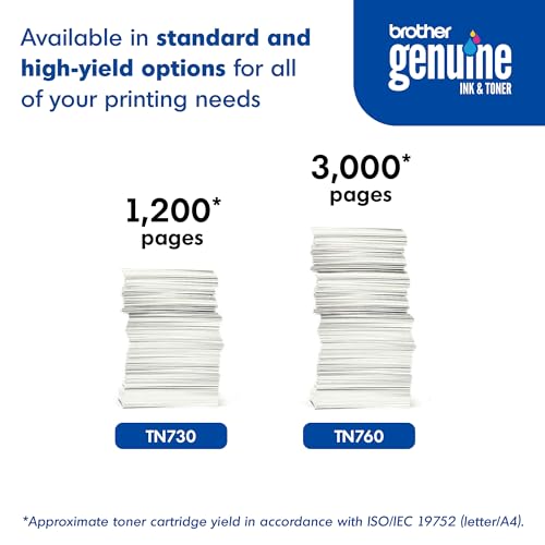 Brother TN730 Standard Yield Toner Cartridge, 1200 Pages, Black, DCP-L2550DW, HL-L2350DW, MFC-L2710DW